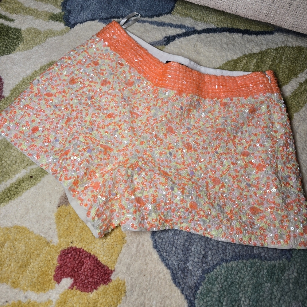 French Connection Sequin Embellished Shorts NWT